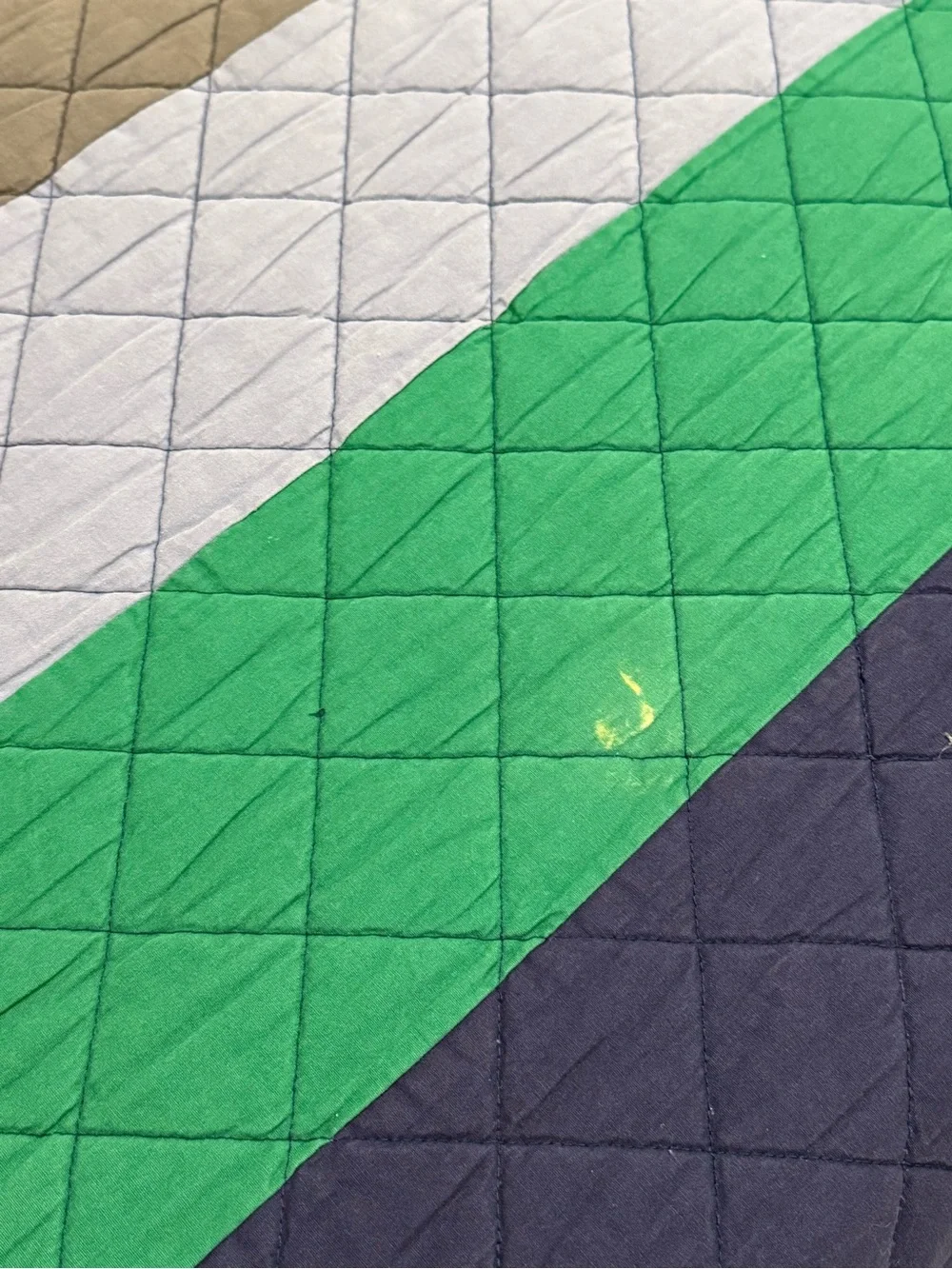 Pottery Barn Kids Block Stripe Quilt & Shams Full/Queen Blue/Green/Navy/Grey Set